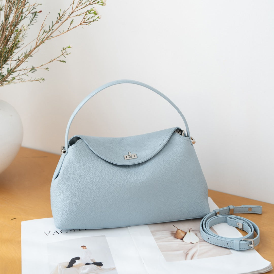 Korean Style Fashion Commuter Hand Large Capacity Soft Women's Leather Bag