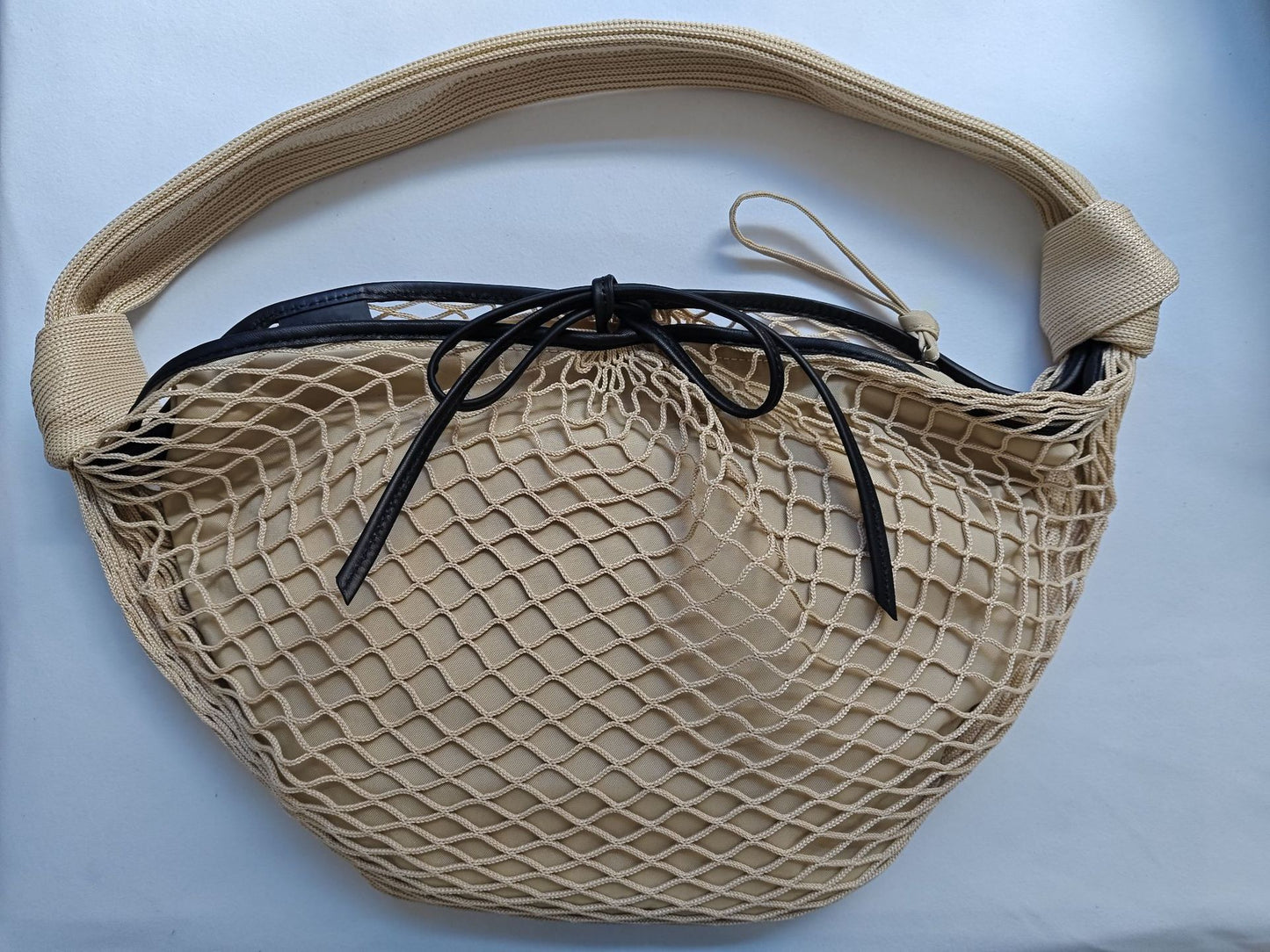 Durable Ding Fishnet Croissant Underarm Woven Women's Messenger Bag