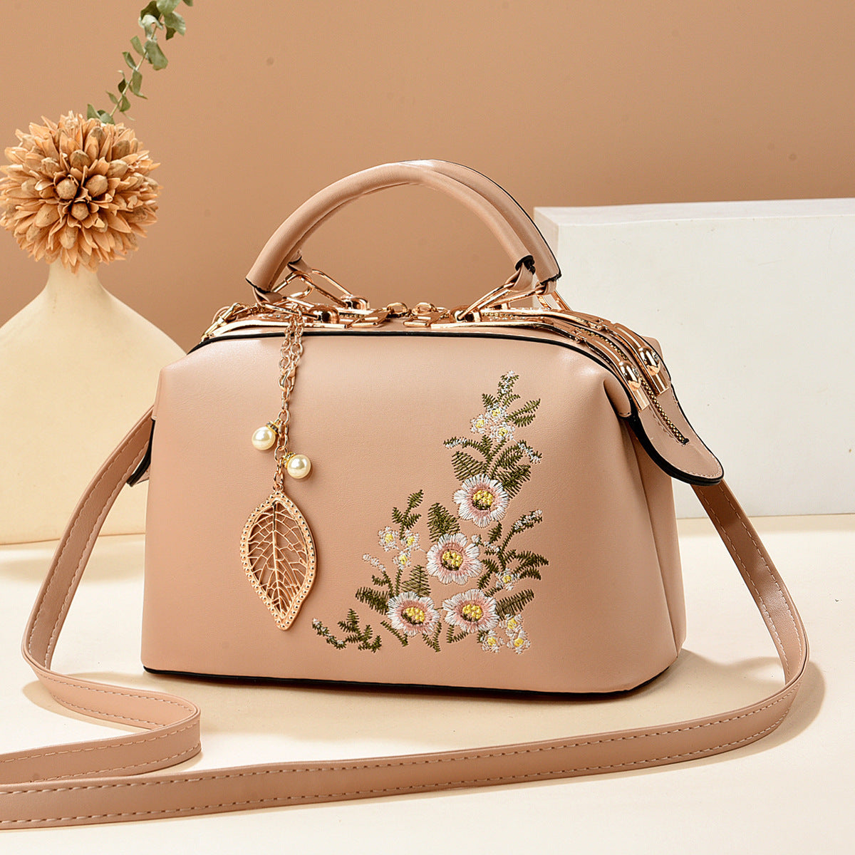 Elegant Slouchy Women's Fashionable Embroidered Quality Bags