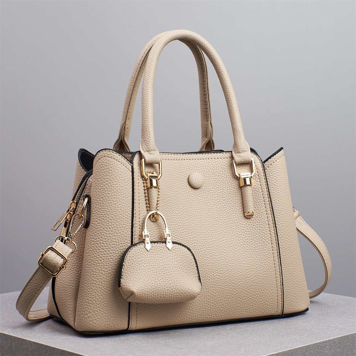 Women's Stitching Large Capacity Solid Color Mother Bags