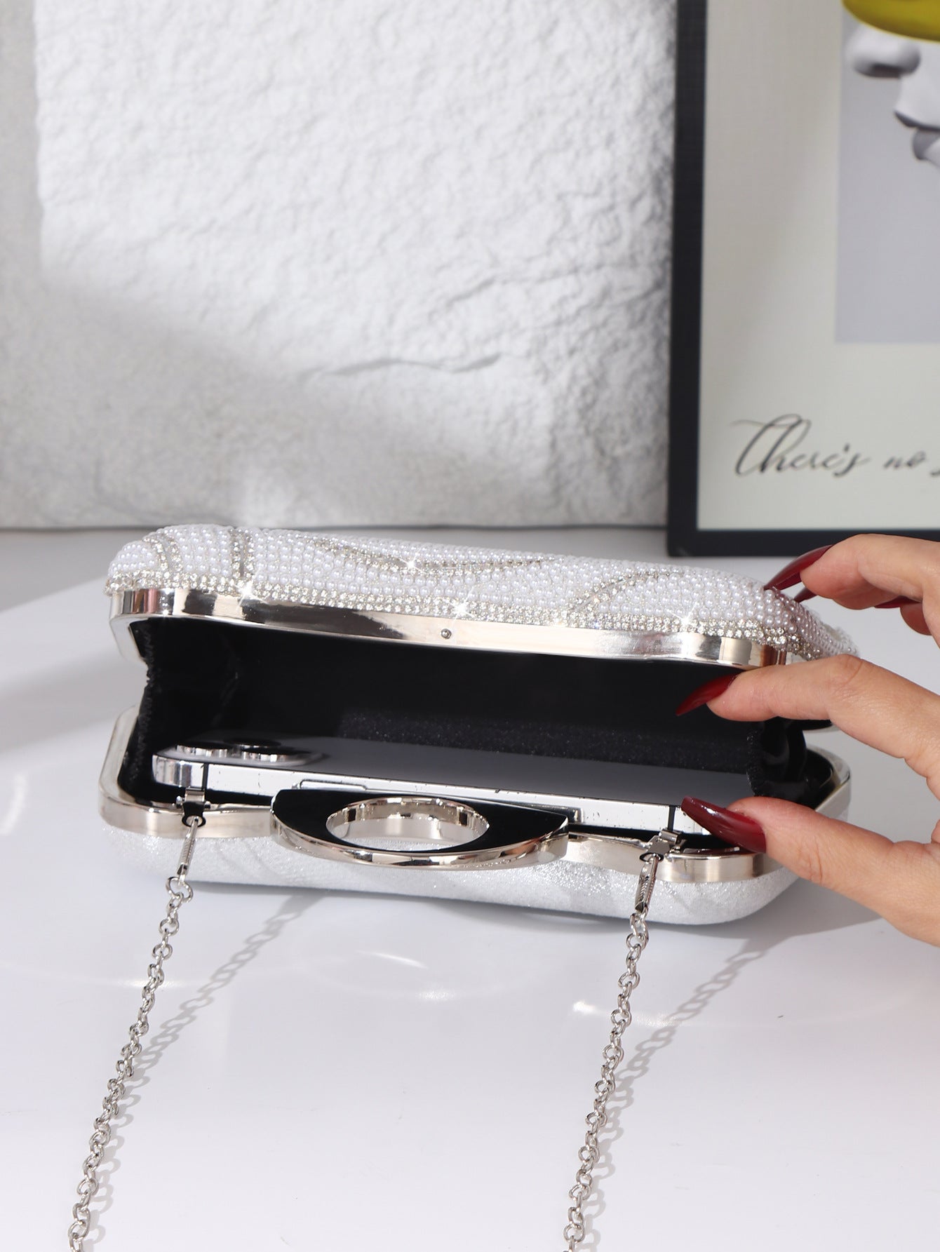 Women's Pearl Vintage Luxury Clutch Banquet Dress Bags