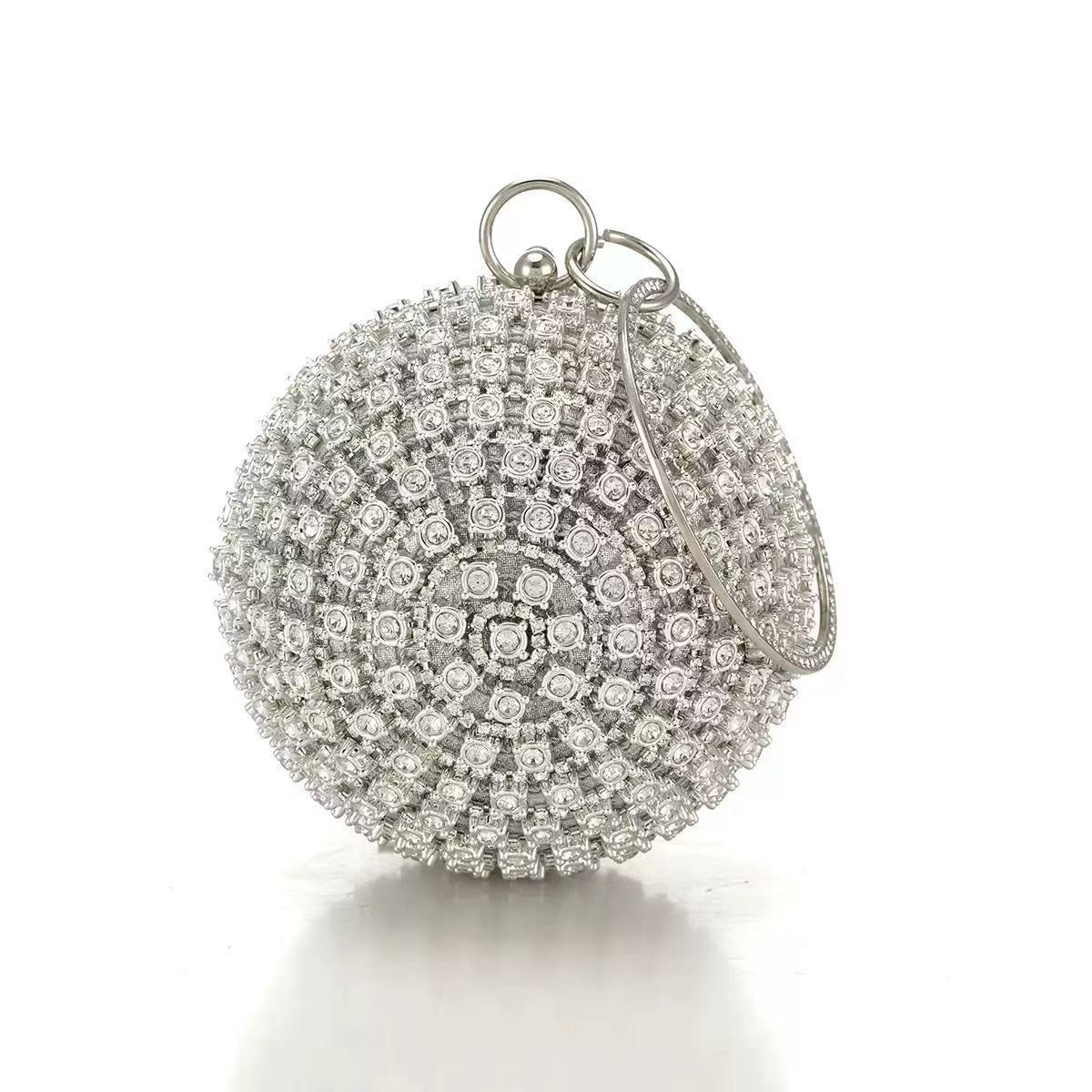 Diamond Banquet Clutch All Match Dress Fashion Creative Spherical Handbags