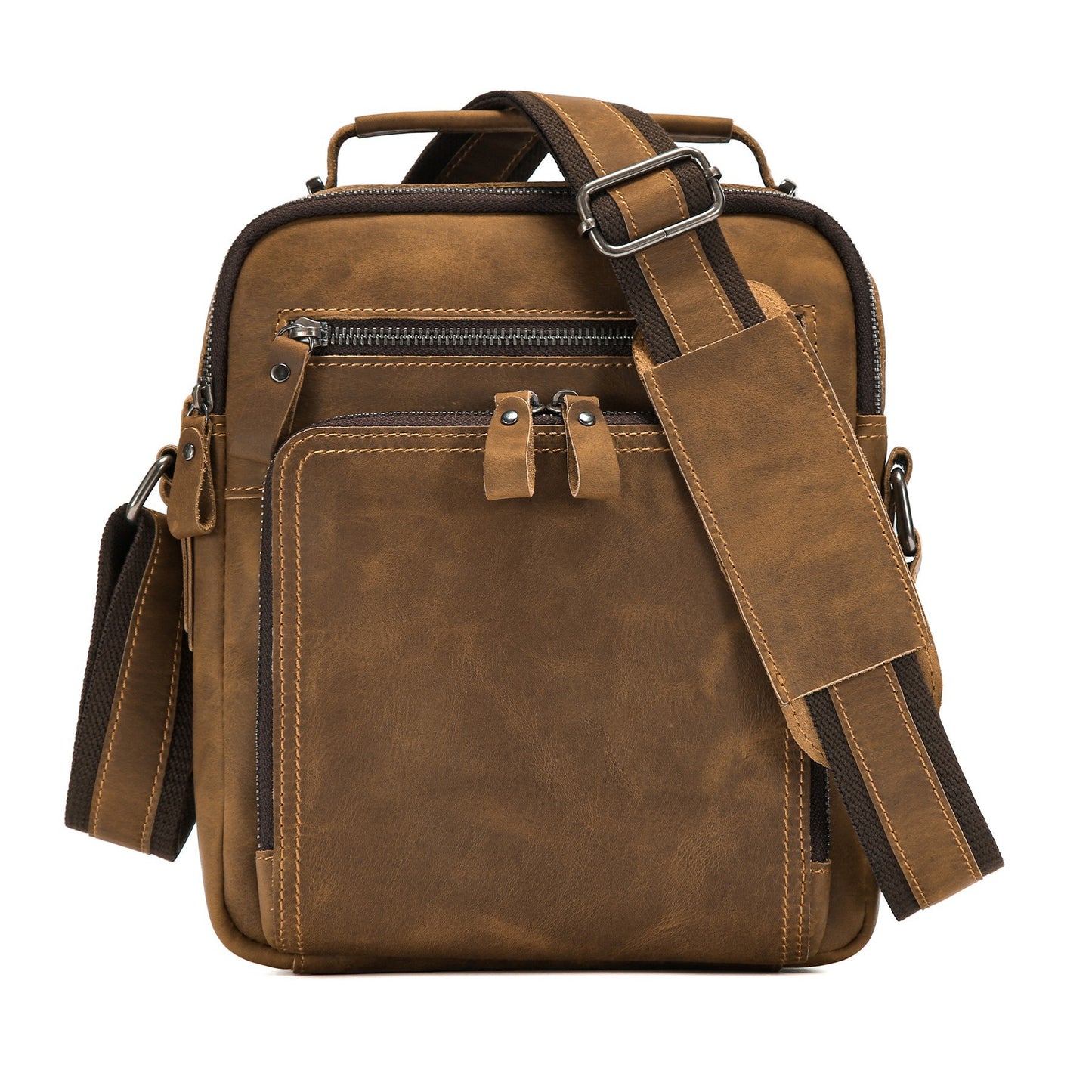 Men's Leather Retro Crazy Horse High Sense Men's Shoulder Bag