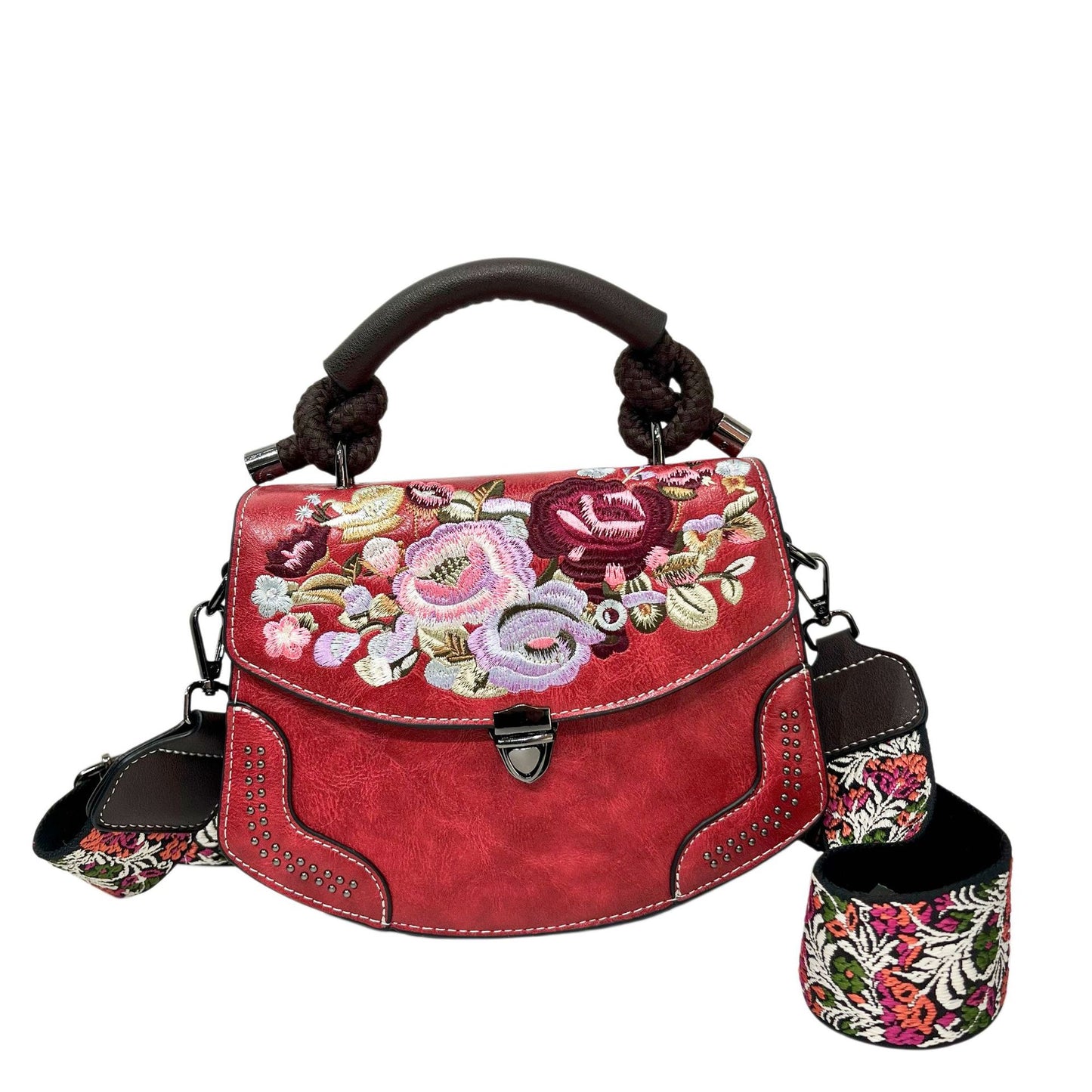 Women's Ethnic Style Embroidery Textured Large Capacity Simple Texture Leisure Women's Handbag