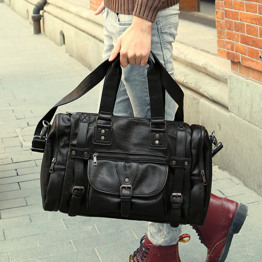 Men's Portable Sheath Horizontal Business Computer Soft Bags