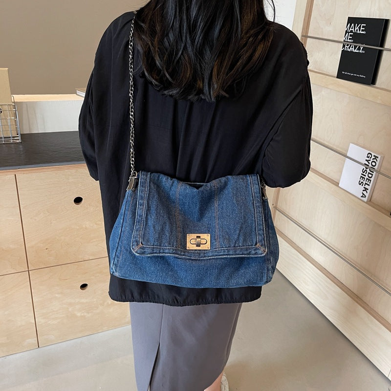 Women's Denim Summer Camp Chain Large Capacity Women's Messenger Bag