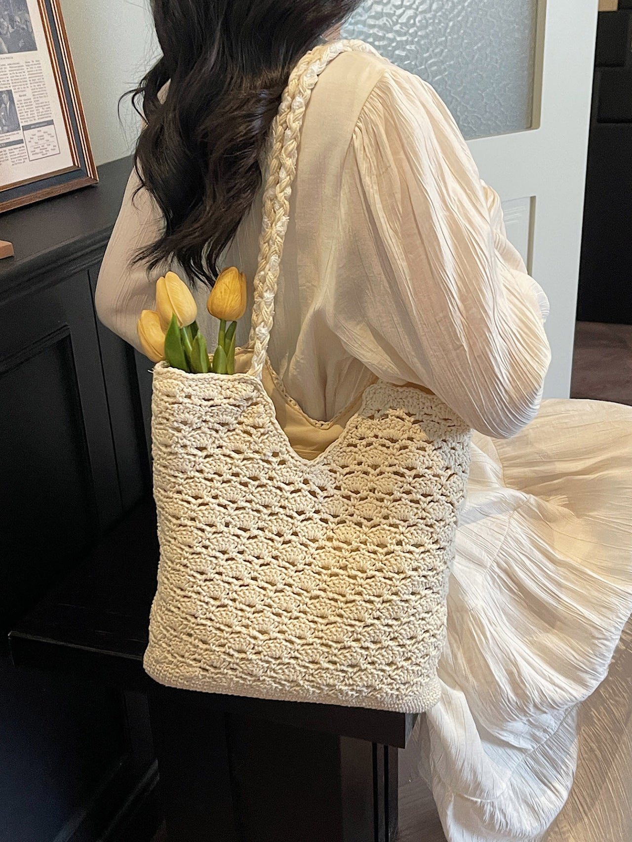 Women's Bohemian Style Woven Hollow Western Lace Fashion Bags