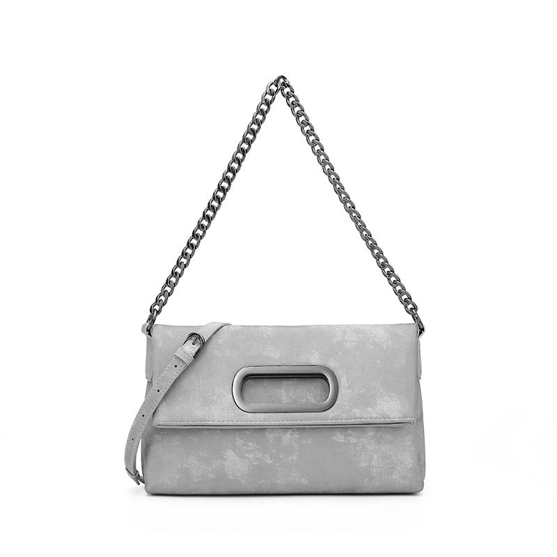 Chinese Style Light Luxury Satin Underarm Folding Bags