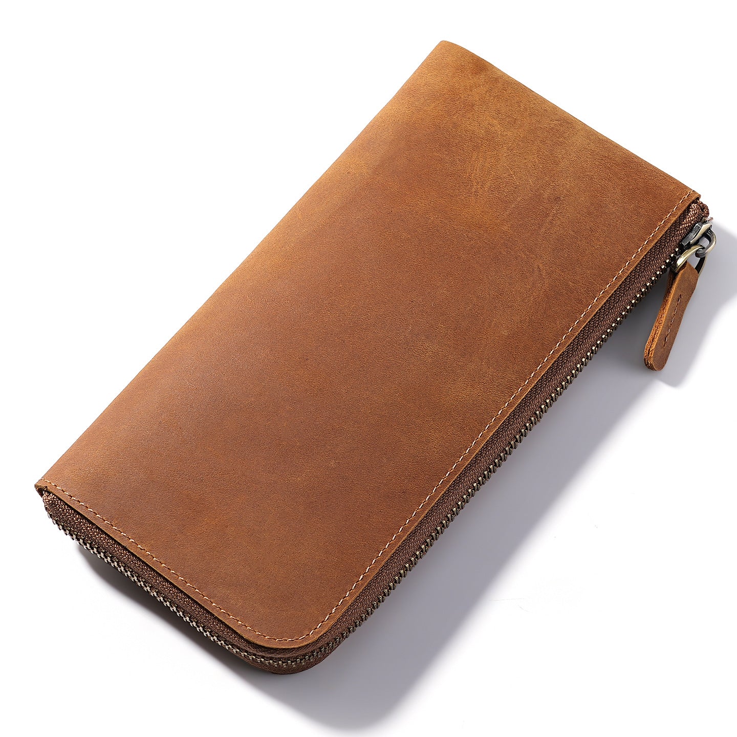 Men's Vintage Crazy Horse Leather Long Slot Men's Clutch