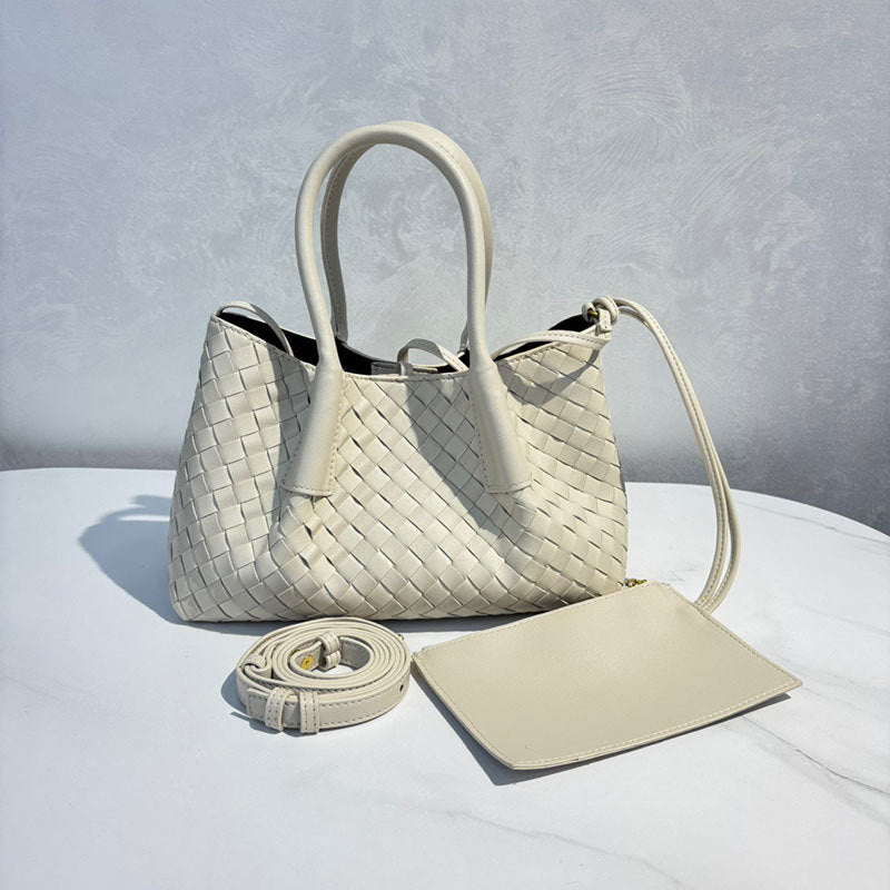 Women's Hand-woven Genuine Leather French Portable High-grade Bags