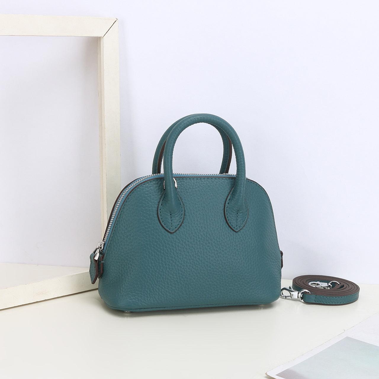 Mini Shell Female Authentic Leather Tactile Women's Messenger Bag