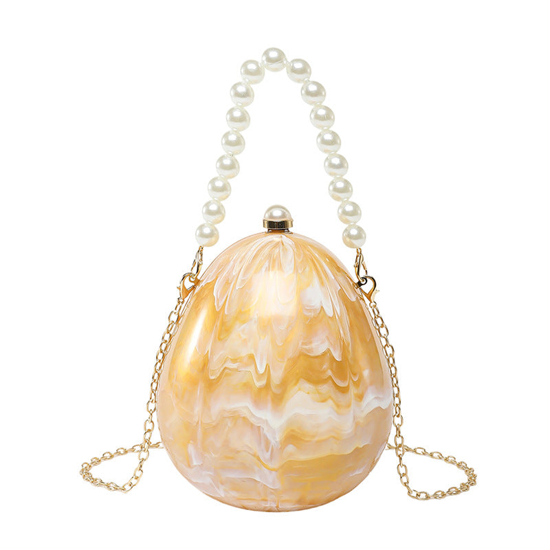 Temperament Pearl Wrist Goose Egg Wedding Dinner Bag