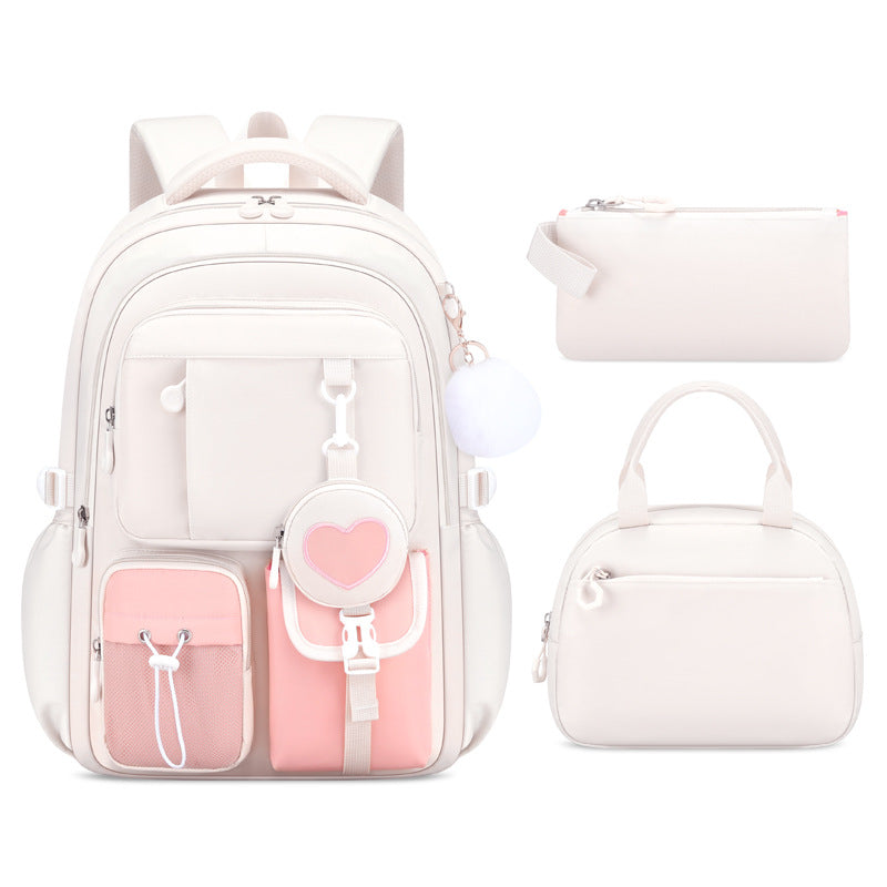 Protection Lightweight Burden Alleviation Large Capacity Cute Junior Primary School Bag