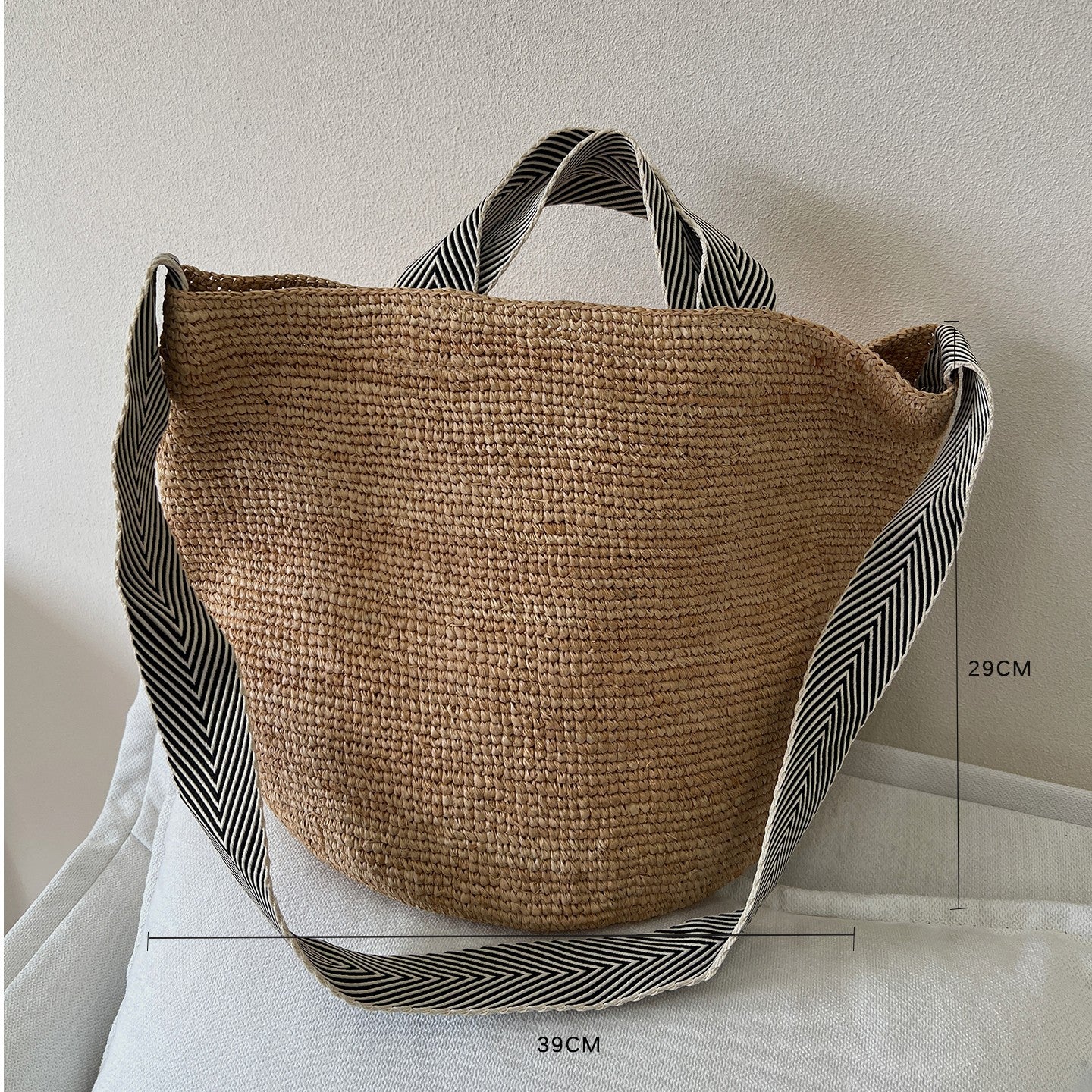 Women's Natural Raffia Hand-woven Summer Commute Vacation Style Beach Tote Bags