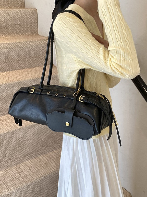 Women's Red Long Underarm Charter Car Style Hot French Stick Women's Shoulder Bag