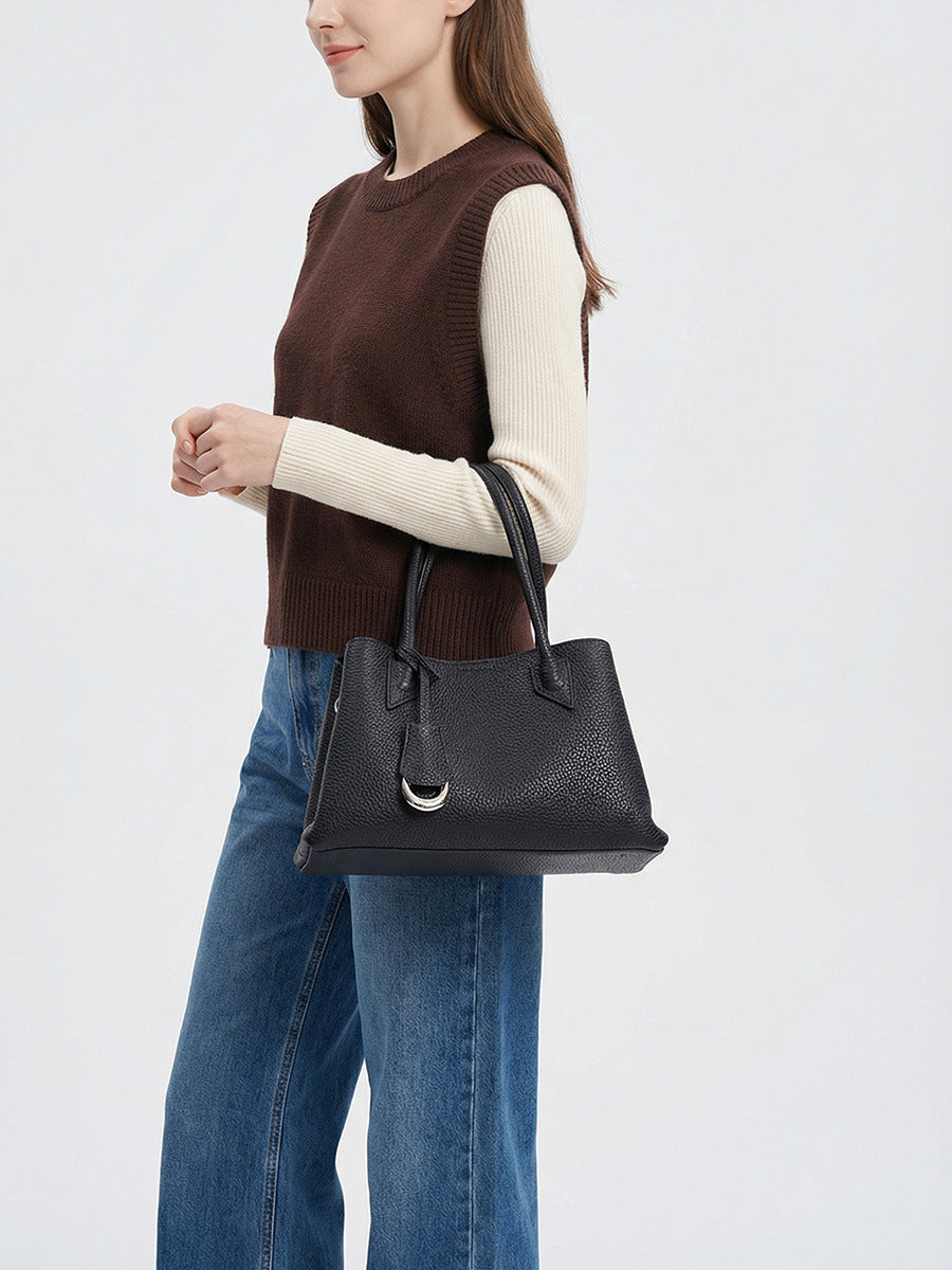 Women's First Layer Cowhide Niche Genuine Tote Bags