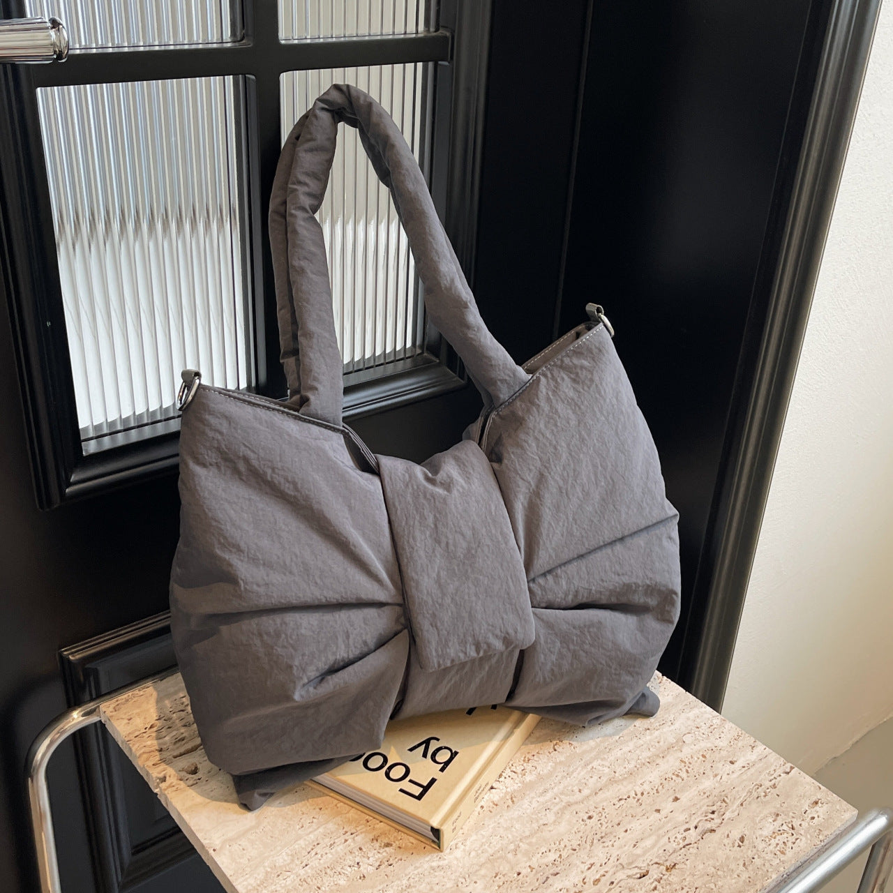 Design Bowknot Summer Large Capacity Nylon Women's Shoulder Bag