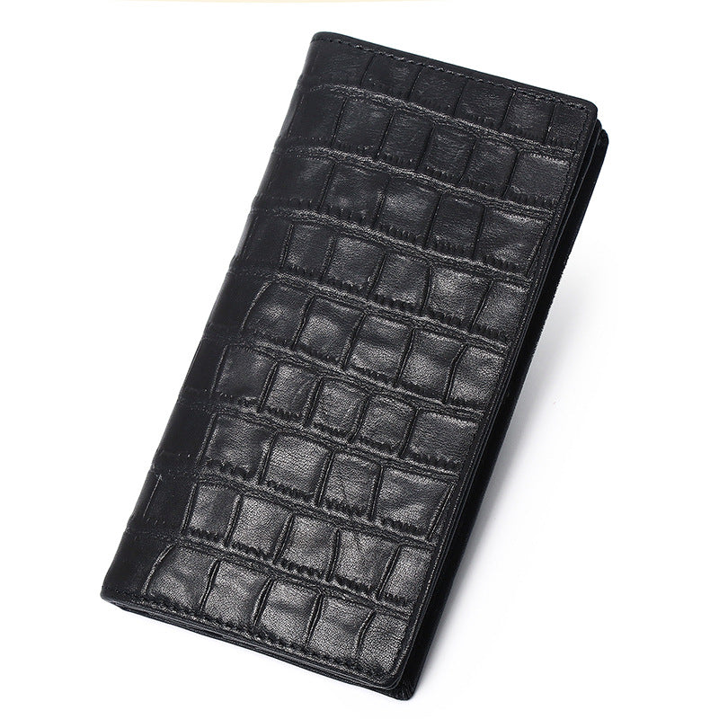 Men's Long Cowhide Swiping Large Capacity Multiple Men's Wallet