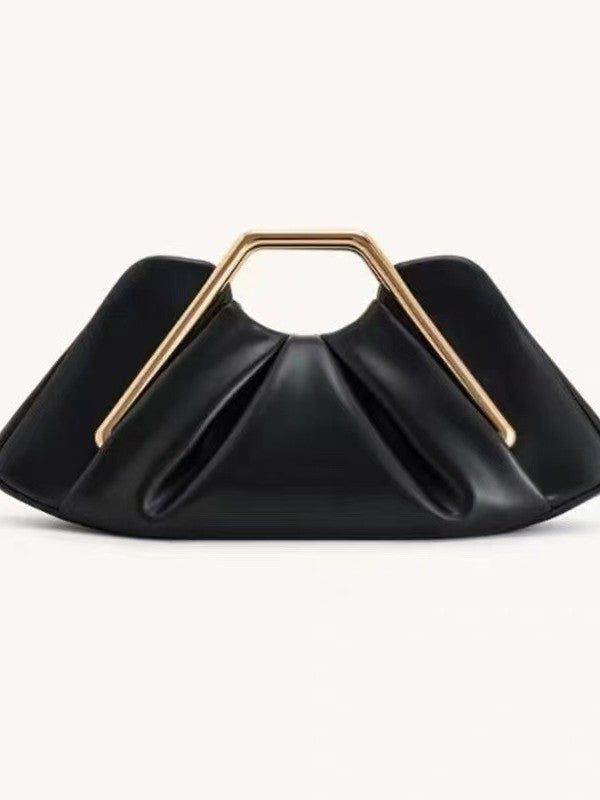 Women's Pleated Cloud Soft Leather Retro Light Luxury Dinner Bag