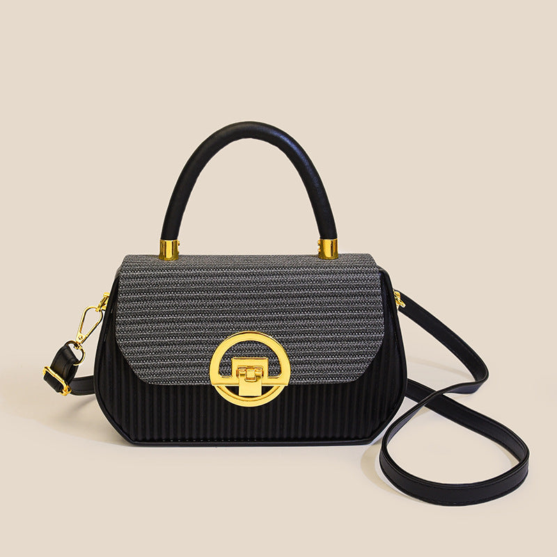 Women's High-grade Portable Korean Trendy Patchwork Box Women's Messenger Bag