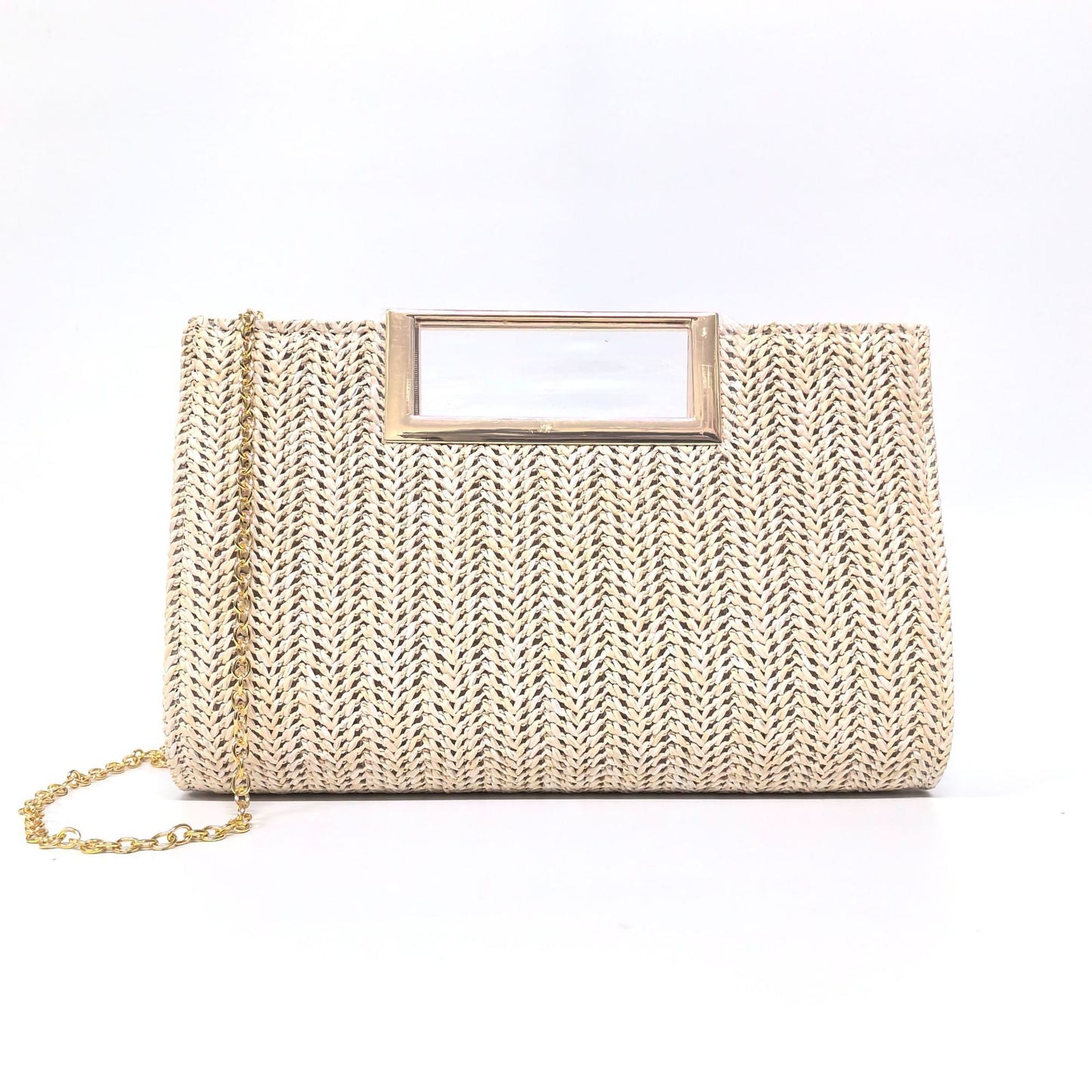 Women's Summer Straw Woven Simple Fashion Hardware Buckle