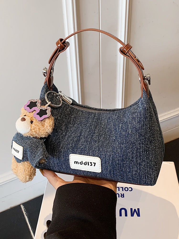 Women's Exquisite Super Popular Niche Denim Fashion Women's Shoulder Bag