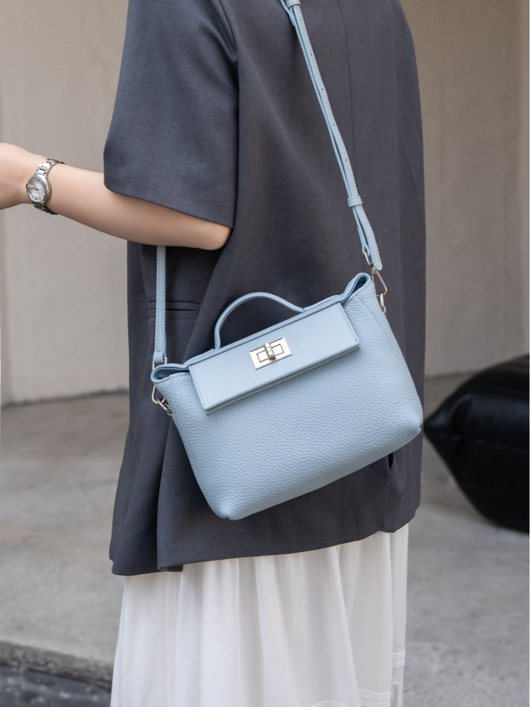 Women's First Layer Cowhide Kelly Versatile Fashion Women's Shoulder Bag
