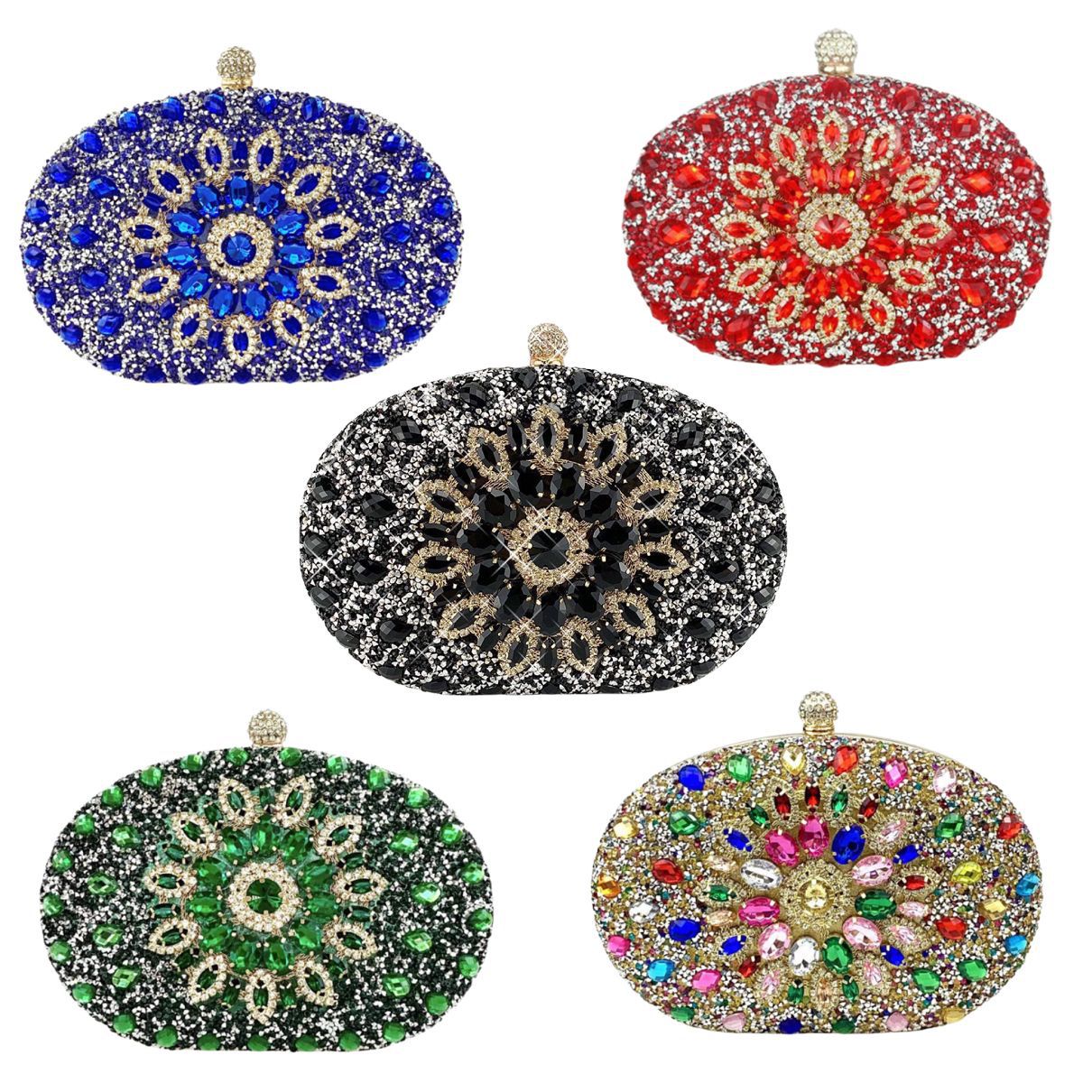 Classy Sunflower Banquet Clutch Dress Diamond Handbags