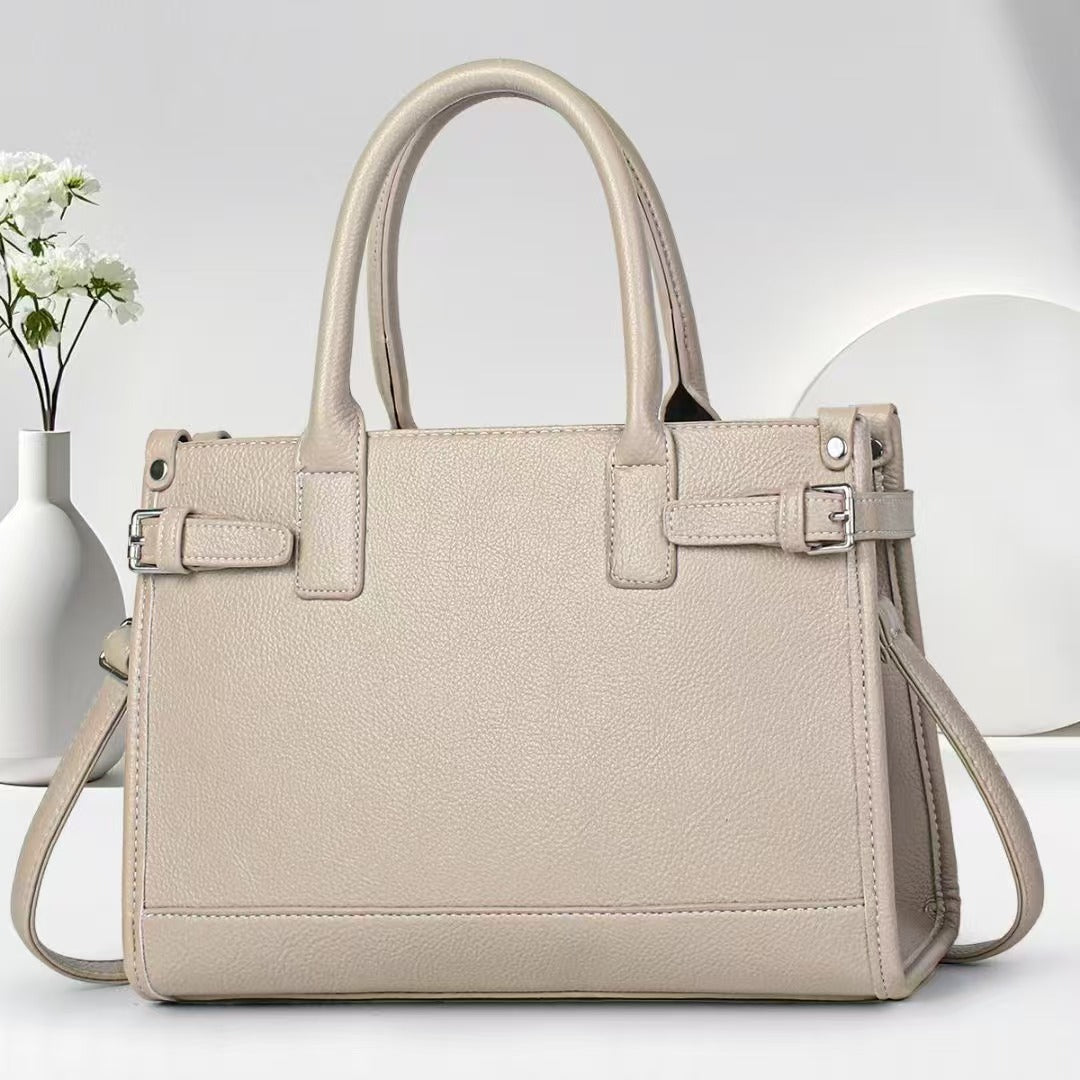One Mom Solid Color Retro Trendy Large Women's Handbag