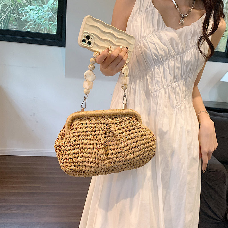 Women's Summer Woven Fashion Shell Vacation Beach Bags