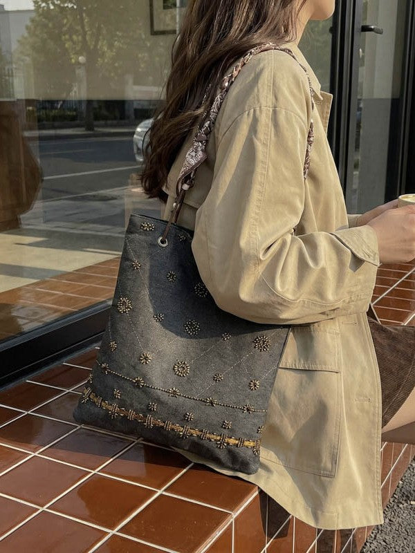 Women's Style Retro Embroidered Large Capacity Ethnic Women's Shoulder Bag