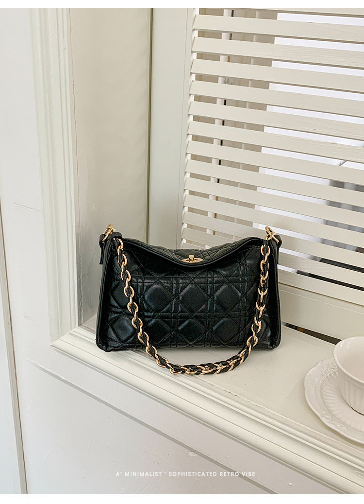 Women's Early Spring Rhombus Underarm Pouch Portable Women's Shoulder Bag