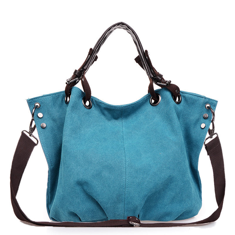 Women's Fashion Simple Canvas Large Capacity Women's Shoulder Bag