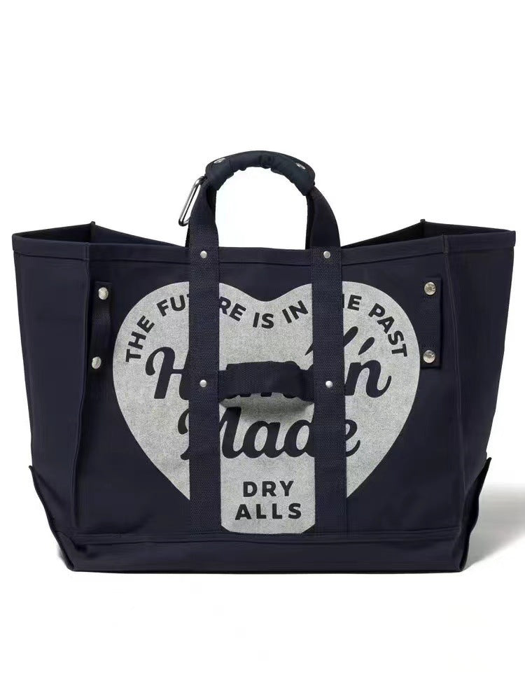 Graceful Cool Tooling Love Logo Canvas Handbags
