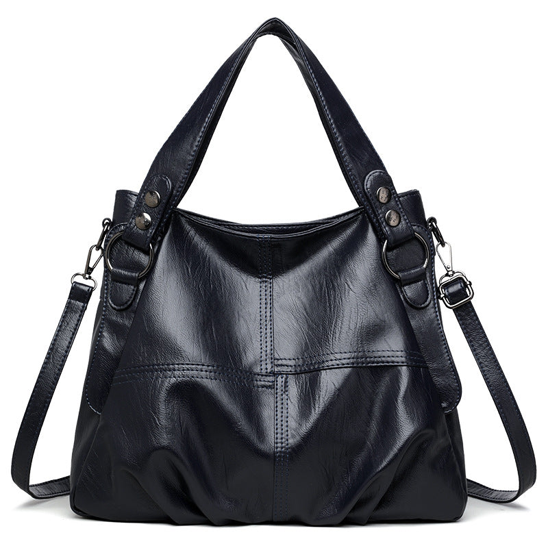 Women's High-grade Stitching Simple High Quality Big Shoulder Bags