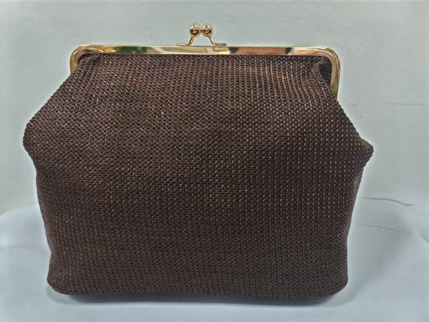 Women's Luxury Minority Design Clip Fashion Large Capacity Straw Handbags