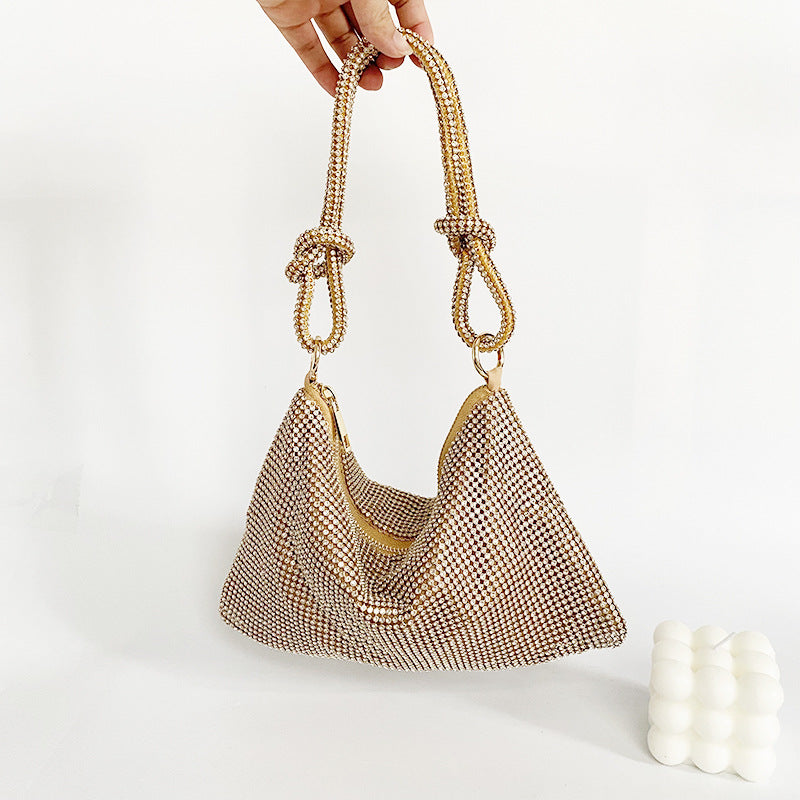 Women's Trendy Size Net Drill Underarm One Dinner Bag