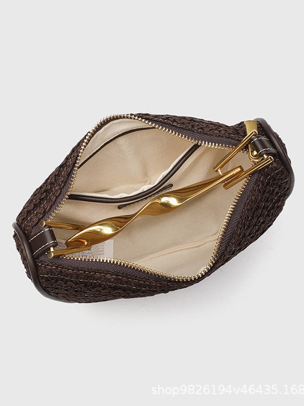 Women's Home Woven Vintage Chain Material Knitted Bags
