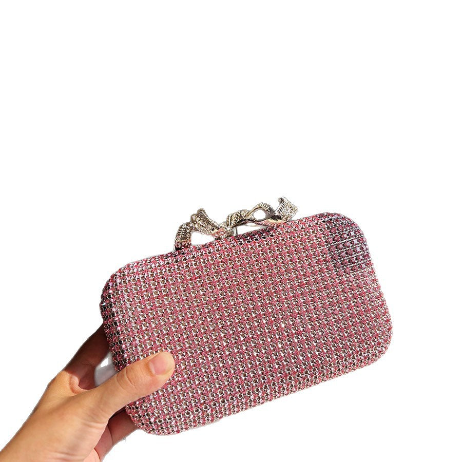 Shiny Banquet Dinner Clutch Chain Metal Bags