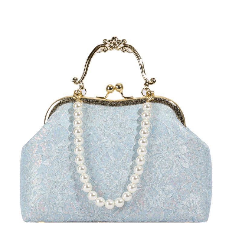 Style Embroidery Female Pearl Chain Super Coin Purses