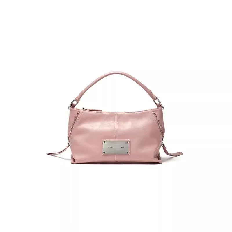 Double-sided Zip One Female Locomotive Style Easy Women's Shoulder Bag