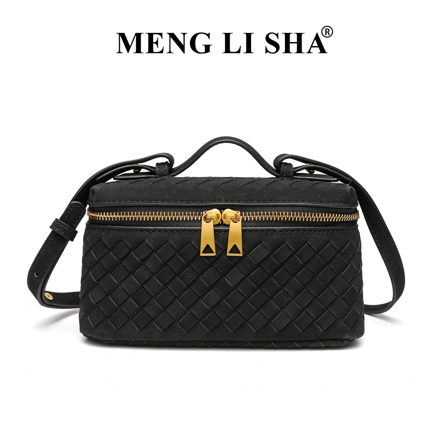 Retro Frosted Hand-woven Lunch Box Trendy Women's Shoulder Bag