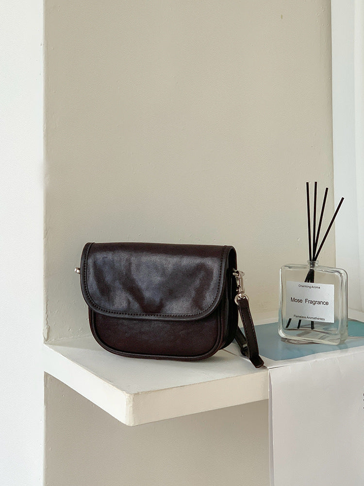 First Layer Vegetable Tanning Leather Saddle Style Retro Female Bags