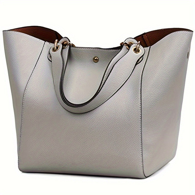 Women's Capacity Fashion Hand Simple Commute Solid Color Women's Shoulder Bag