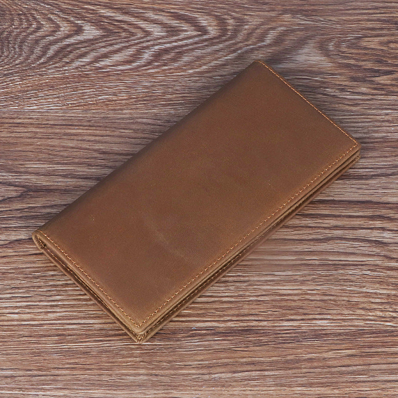 Men's Leather Real Long Suit First Layer Men's Wallet