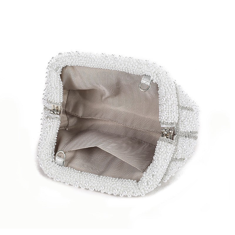 Women's Elegant Diamond Clutch Pearl Rhinestone Party Bags