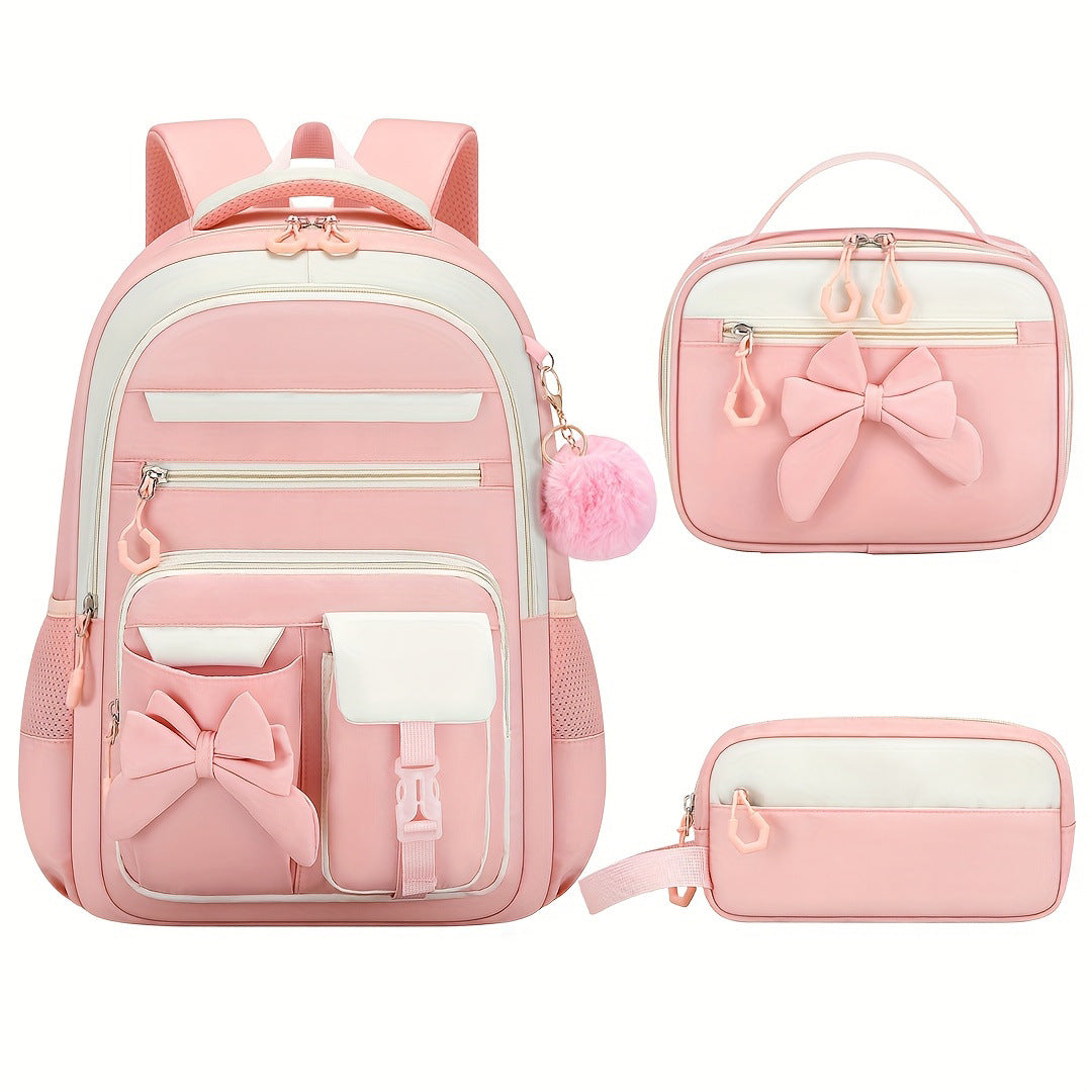 Three-piece Set Good-looking Leisure Lunch Pencil Primary School Bag