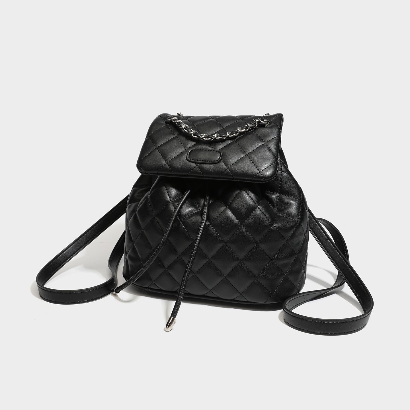 Trendy High-grade Classic Style Rhombus Drawstring Versatile Large Capacity Bucket Bags