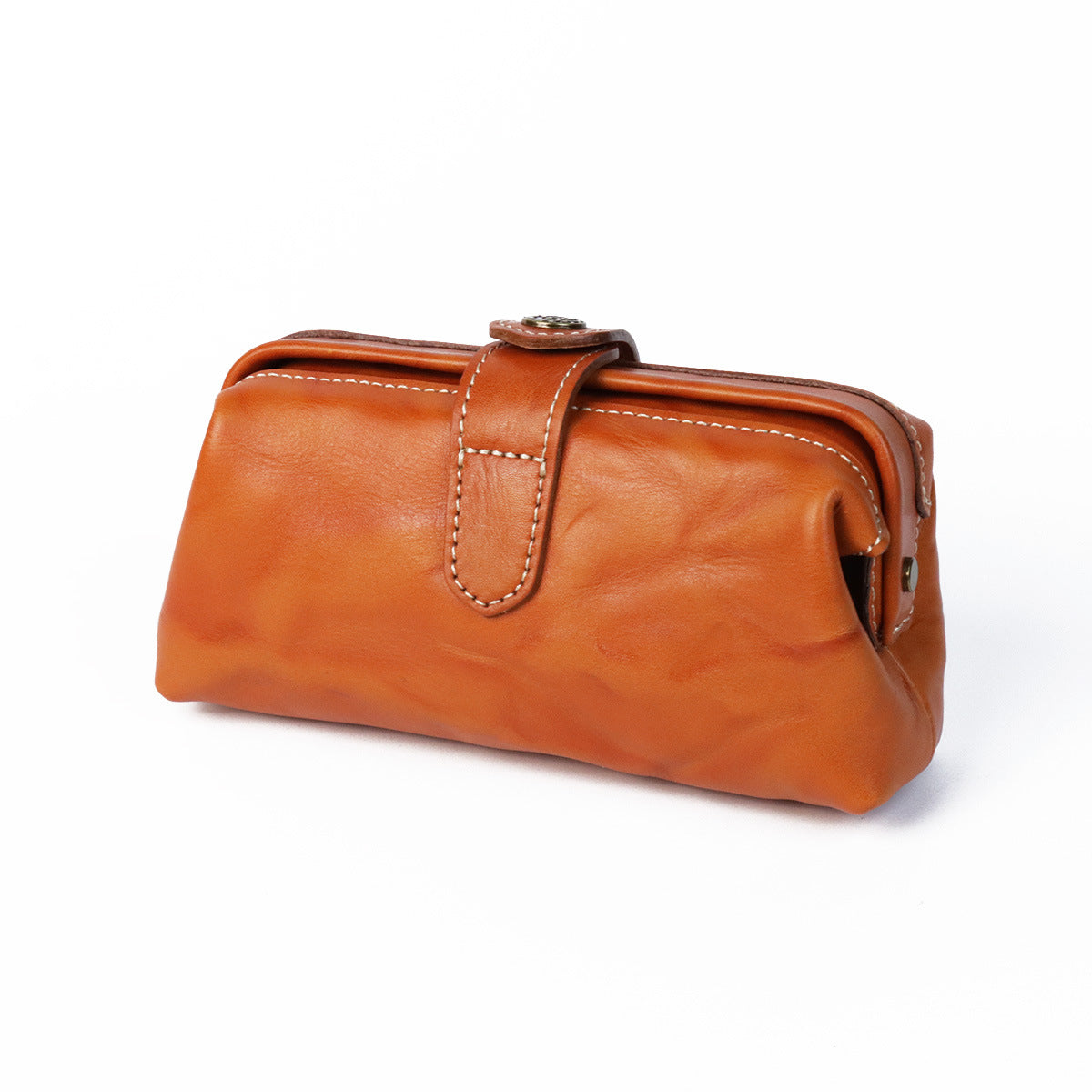 Retro First Layer Cowhide Genuine Leather Antique Women's Clutch