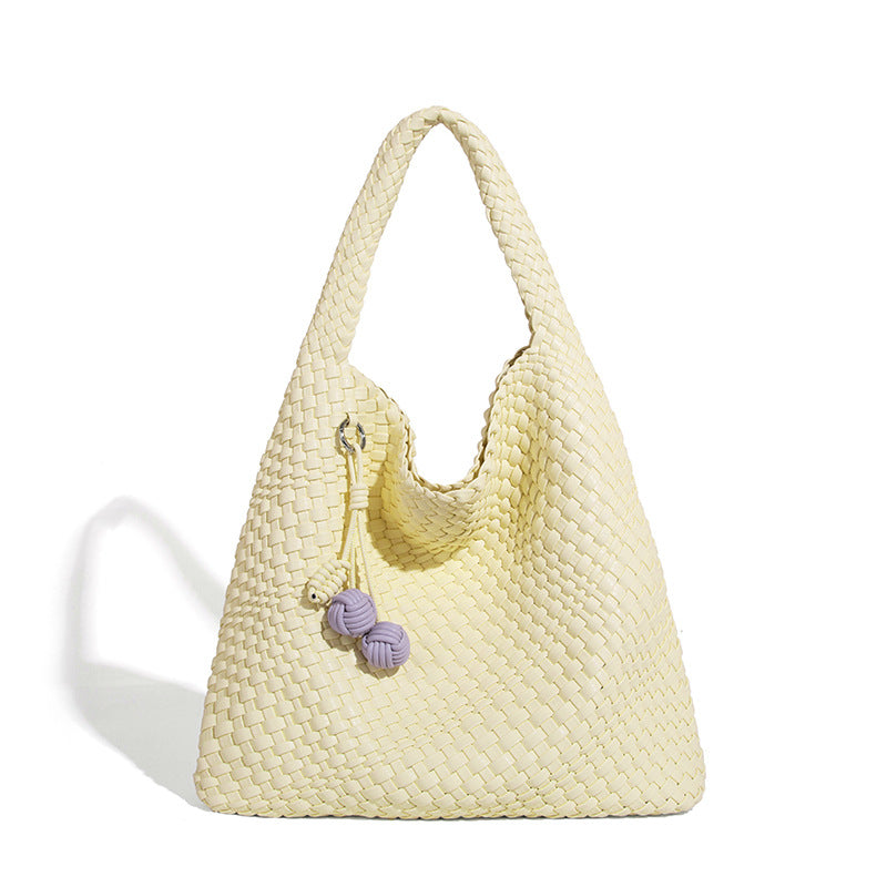 Women's Commuter Large Capacity Fashion Combination Handmade Woven Women's Shoulder Bag